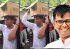 Karale Master Reaches Jantar Mantar with Biscuits and Water on His Head