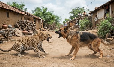 Brave German Shepherd Sacrifices Life to Save Three People from Leopard Attack in Gujarat Navsari