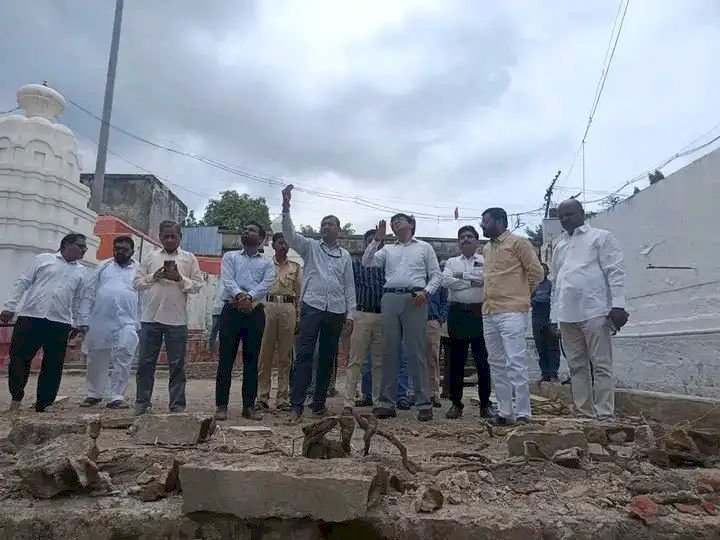 Aundha Nagnath Temple Development Works Inspected by District Collector