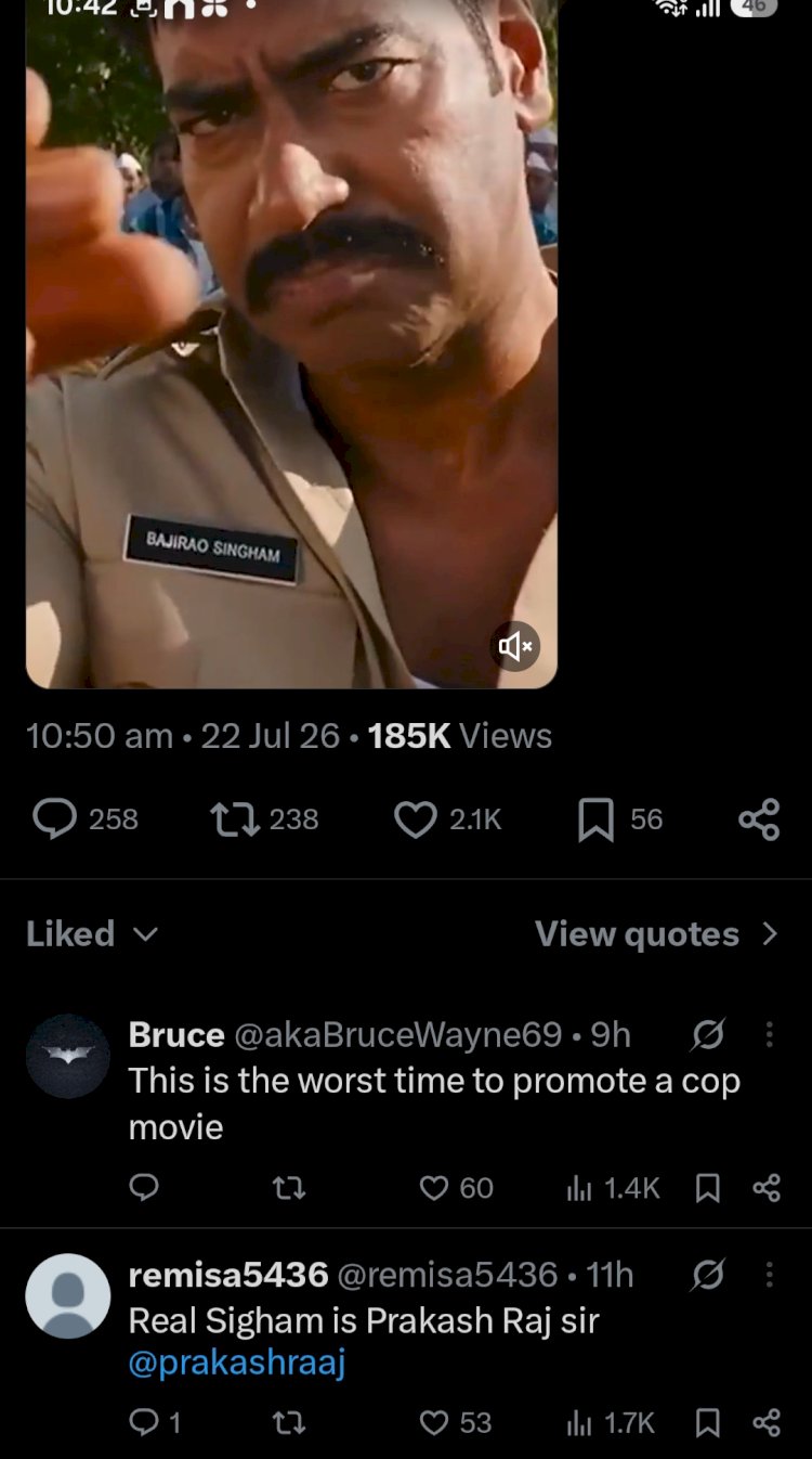 "The Real Singham is at Jantar Mantar": Ajay Devgn Trolled Over 'Singham' 15th Anniversary Post