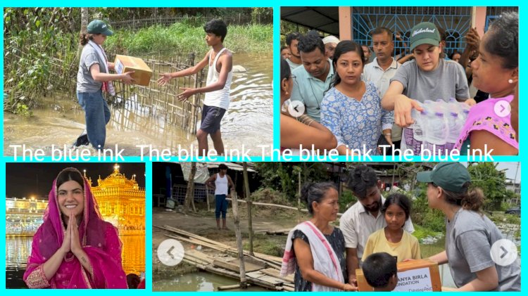 Ananya Birla Steps into the Mud to Help Assam Flood Victims